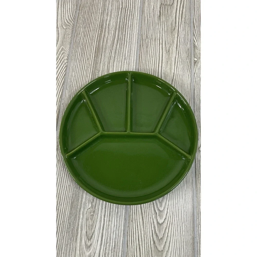 Gerz Divided Stoneware Tapas Fondue Plate Set (4) 8.5